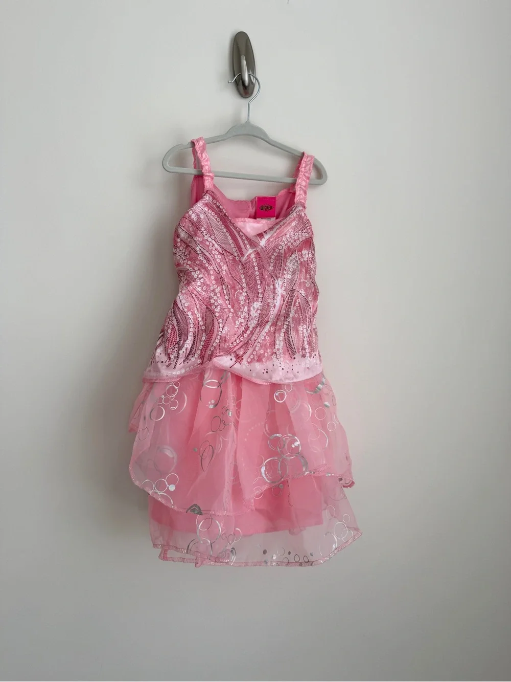 Universal’s Wicked Glinda Pink Bubble Sparkle Girls' Costume Dress